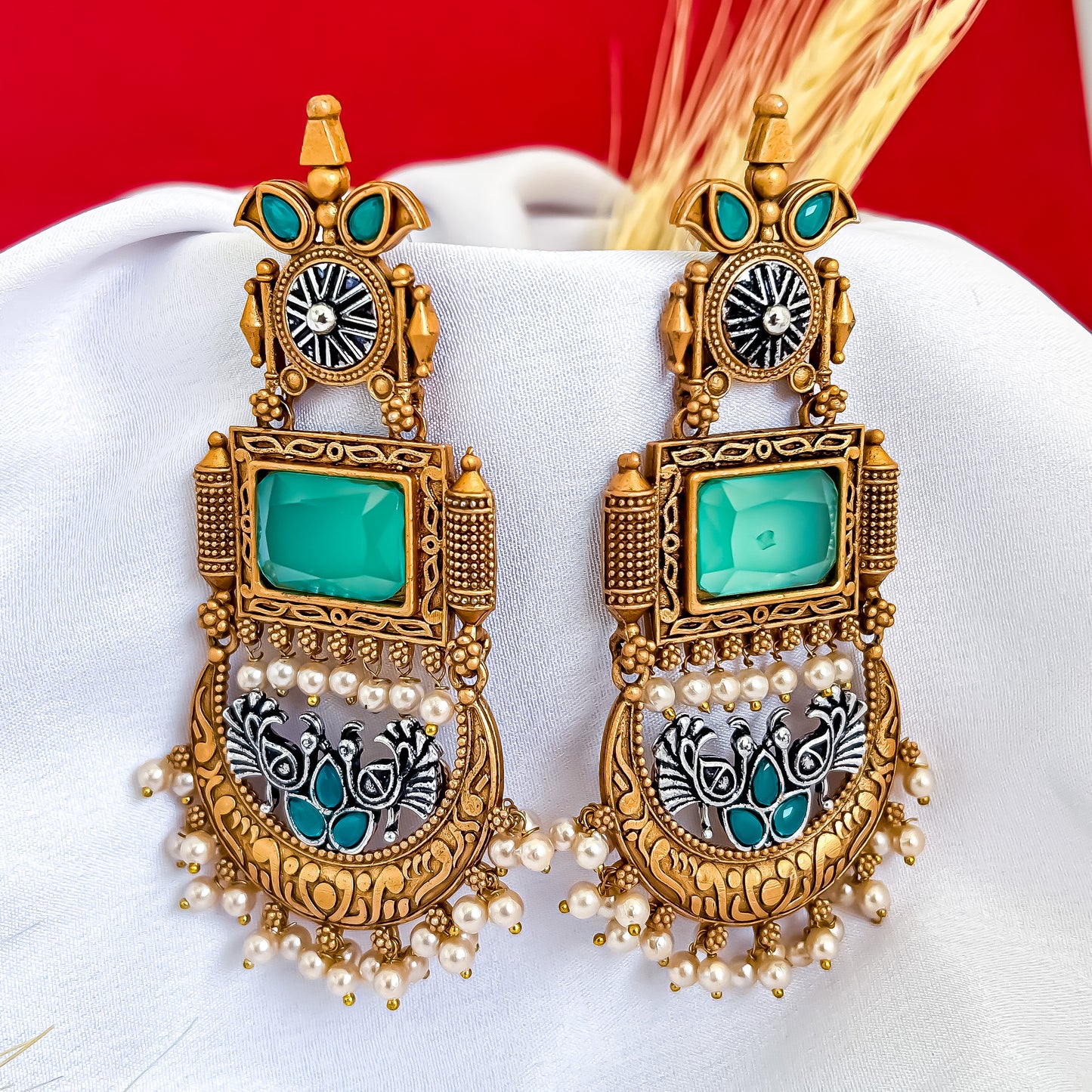 Elegant Gold-Plated Earring – Traditional Beauty, Modern Shine